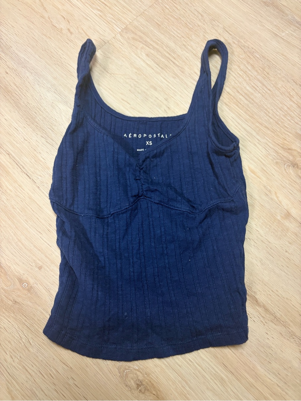 Aeropostale Navy Ribbed Camisole Tank Top